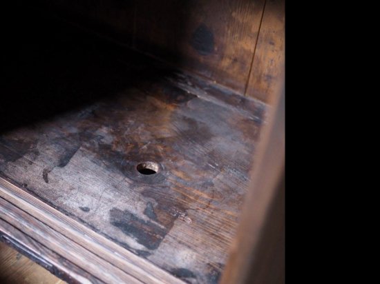 Japanese antique cabinet, 100-year old ledger chest, Meiji era