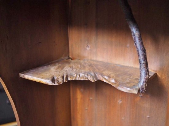 Retro decorative shelf composed of natural wood, early Showa period.