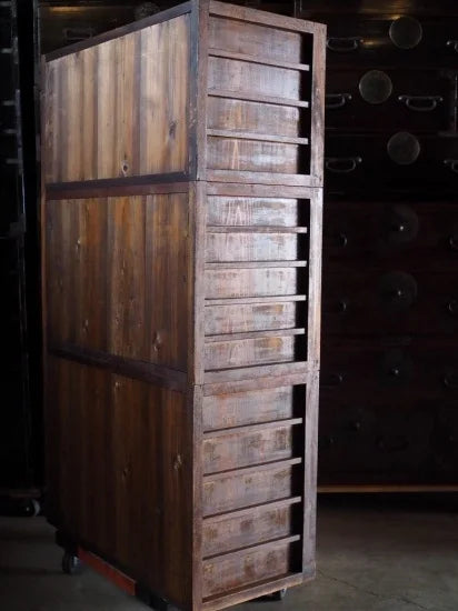 Japanese-Western style wardrobe made of keyaki wood from the early Showa period