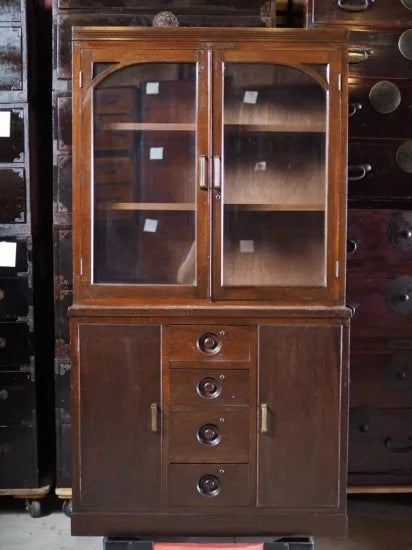vintage two-tiered cabinet, showa retro cupboard, 1960s.
