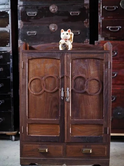 olympic bookshelf with the olympic mark, early showa period