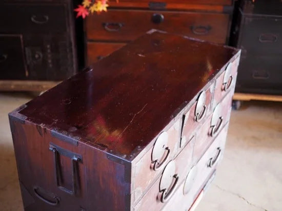 100 year old Shinshu style chest of drawers antique drawer from the Meiji period