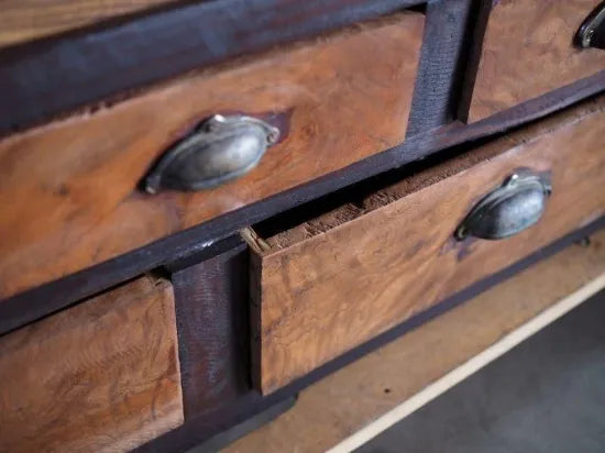 ntique Mizuya chest of drawers made of Japanese zelkova from the Taisho to early Showa period
