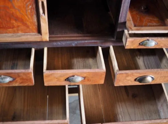 ntique Mizuya chest of drawers made of Japanese zelkova from the Taisho to early Showa period