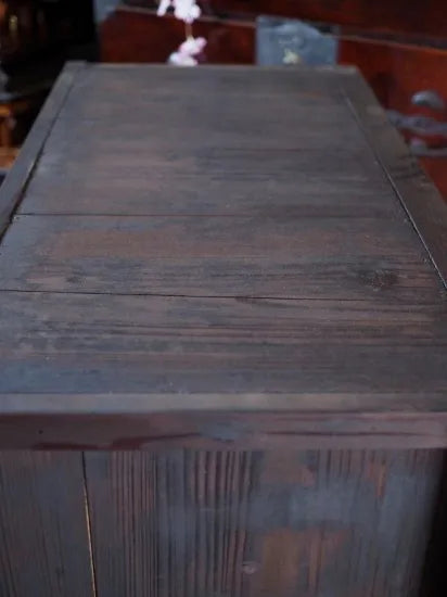ntique Mizuya chest of drawers made of Japanese zelkova from the Taisho to early Showa period