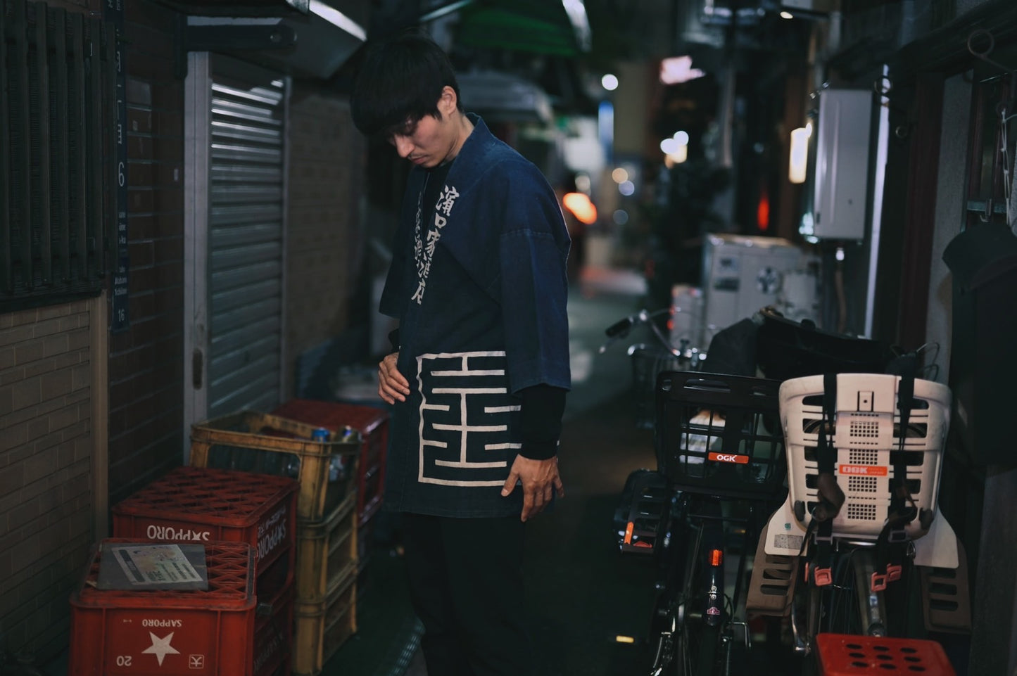 indigo shirushi hanten jacket hamaguchi brewery's hanten jacket