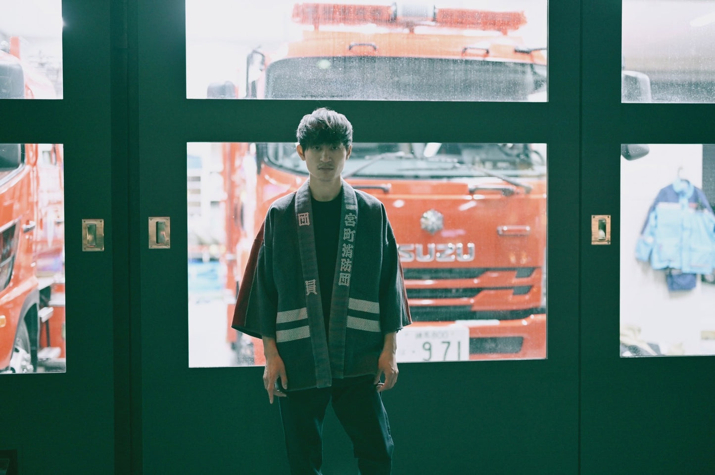 Vintage japanese fireman's hanten kimono jacket ichinomiya