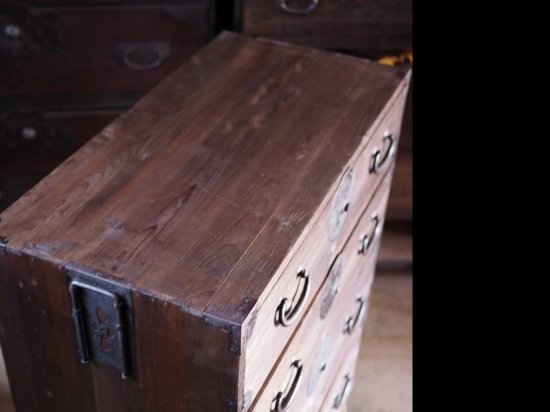 meiji period antique chest of drawers, 1880s-90s