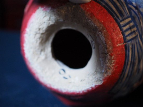 two old daruma dolls, taisho - early showa period.