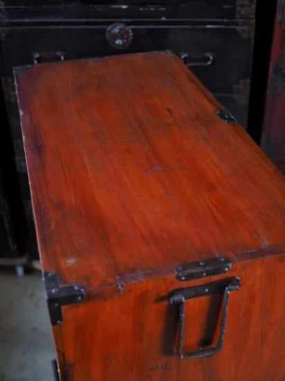 150-year-old antique accounting chest full of drawers from the early Meiji period