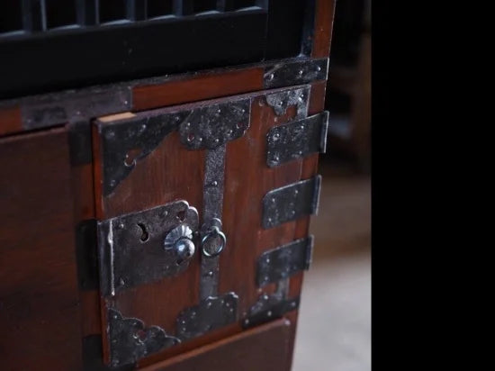 150-year-old antique accounting chest full of drawers from the early Meiji period