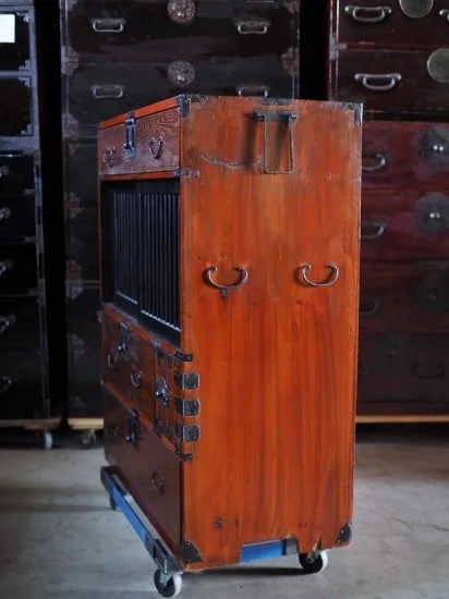 150-year-old antique accounting chest full of drawers from the early Meiji period