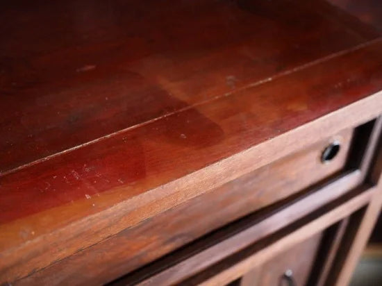 high-quality two-tiered tea chest made of zelkova wood from the early showa period