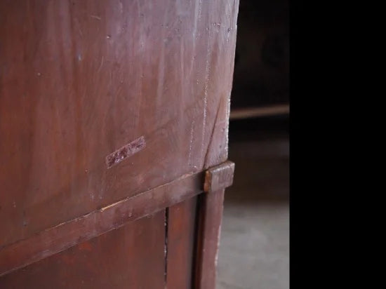 high-quality two-tiered tea chest made of zelkova wood from the early showa period