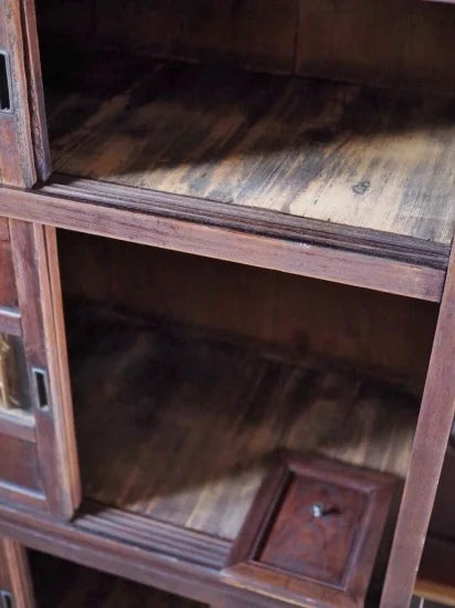 beautiful antique Mizuya chest of drawers from the Meiji period with kumiko work. 100 years old