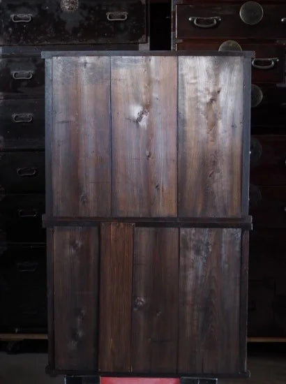 beautiful antique Mizuya chest of drawers from the Meiji period with kumiko work. 100 years old