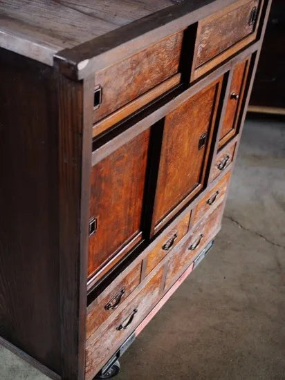 small antique Mizuya chest from the meiji to taisho era