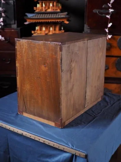 A lovely antique chest of drawers made of chestnut wood from the Meiji period