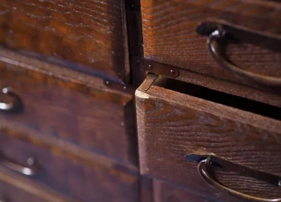 A lovely antique chest of drawers made of chestnut wood from the Meiji period
