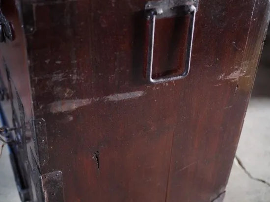 Antique lowboard made of Japanese zelkova wood from the Meiji period